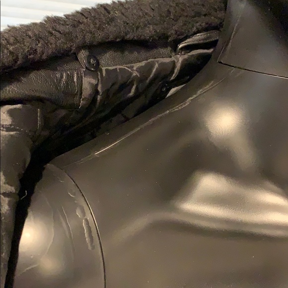 Men’s 100% leather borg biker jacket NWT - Picture 8 of 16